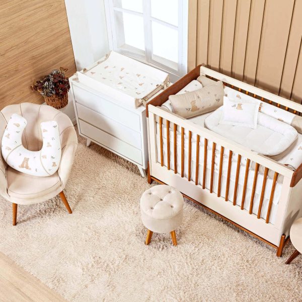 KIT BERÇO POESIA BEGE 07 PCS - Imagem 5